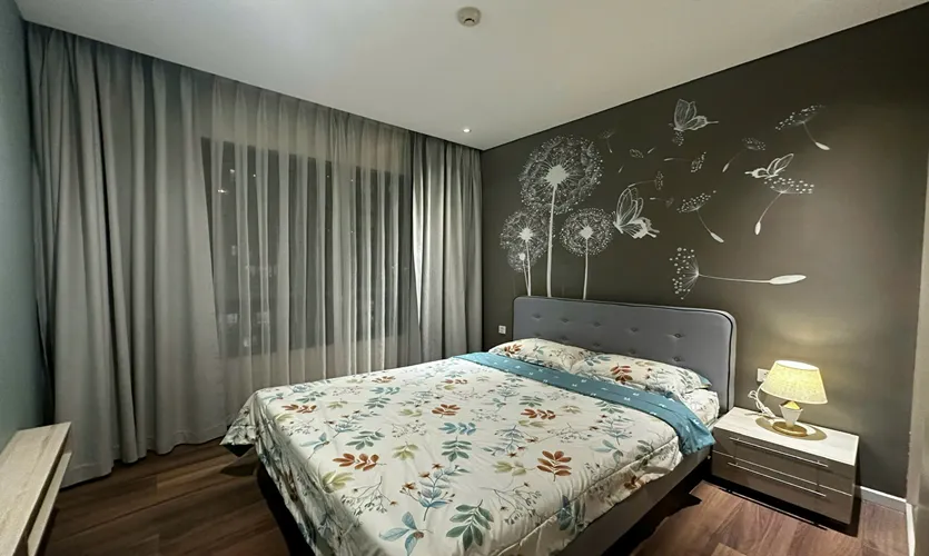 호치민 다이아몬드 아일랜드 아파트 주방, 장기 거주에 적합한 깔끔한 빌트인 주방 구조