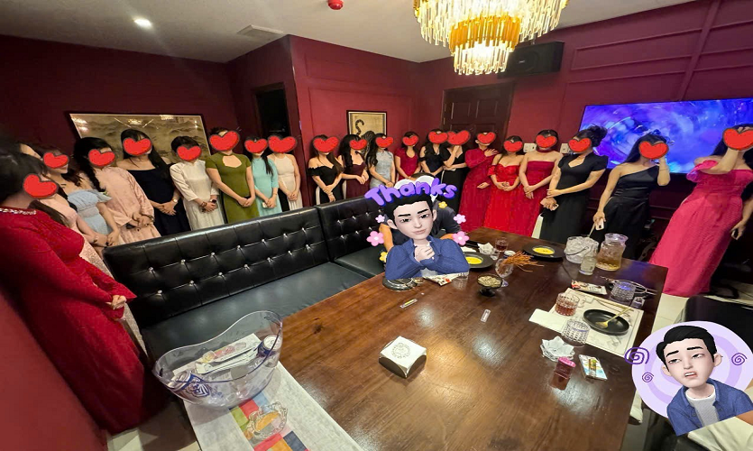 호치민 더조선 프라이빗룸 내부, 은은한 조명과 고급 한식당 분위기