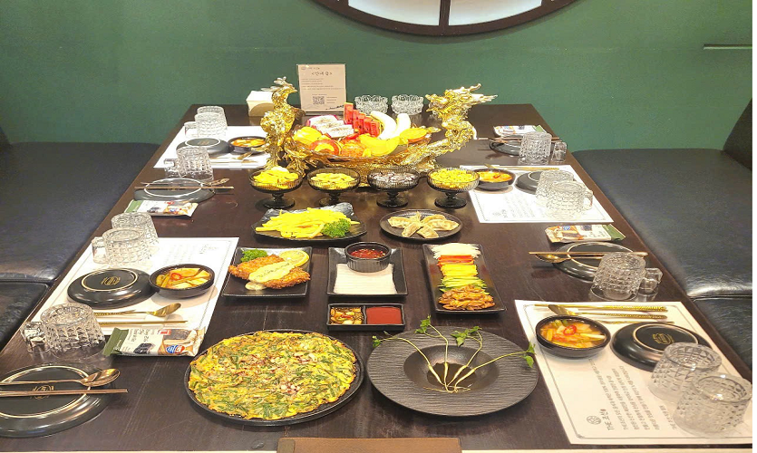 호치민 더조선 프라이빗 룸 내부, 단독 식사가 가능한 고급 공간