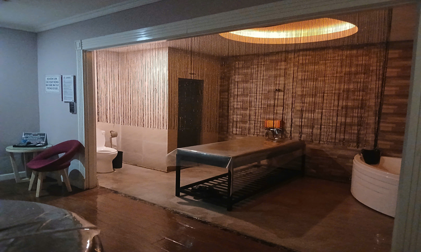 마사지 바디스크럽 룸, 때밀이 관리 공간