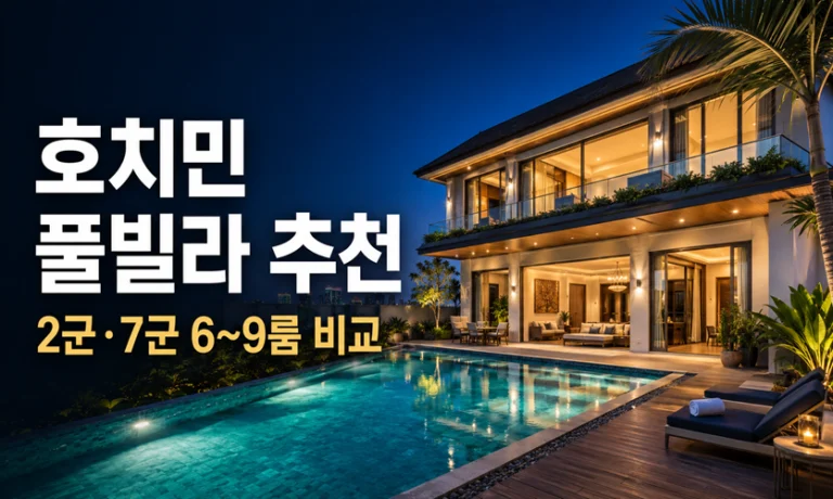 호치민 풀빌라 추천|2군·7군 6~9룸 가격·시설 비교
