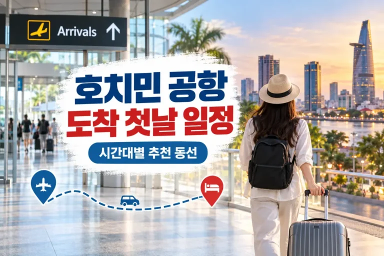 호치민 공항 도착 첫날 일정 | 오전·오후·밤 추천 코스